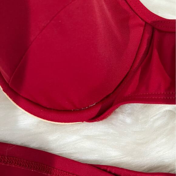 NEW Spiegel Vintage 3 pc Push Up Bikini Top Moderate Scoop Bottoms Swimskirt 2/4 - Picture 12 of 15